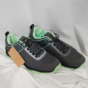 NWT Pacific Mountain Sprinter Lo Grey Black Mint Hiking Shoes Women's Size 9.5